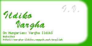ildiko vargha business card